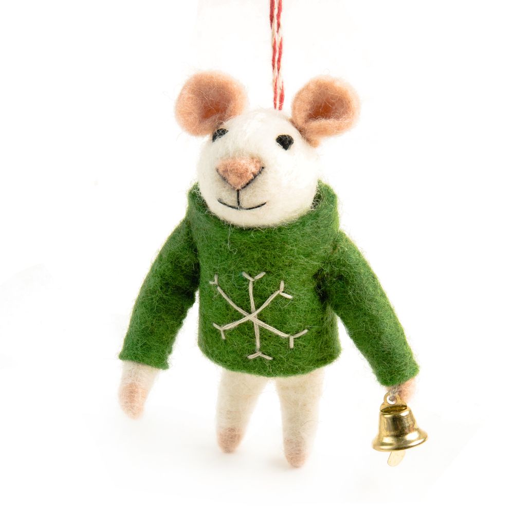 Mouse Mia Felt Christmas Decoration