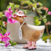 Floral Hat & Boots Ducky Pink