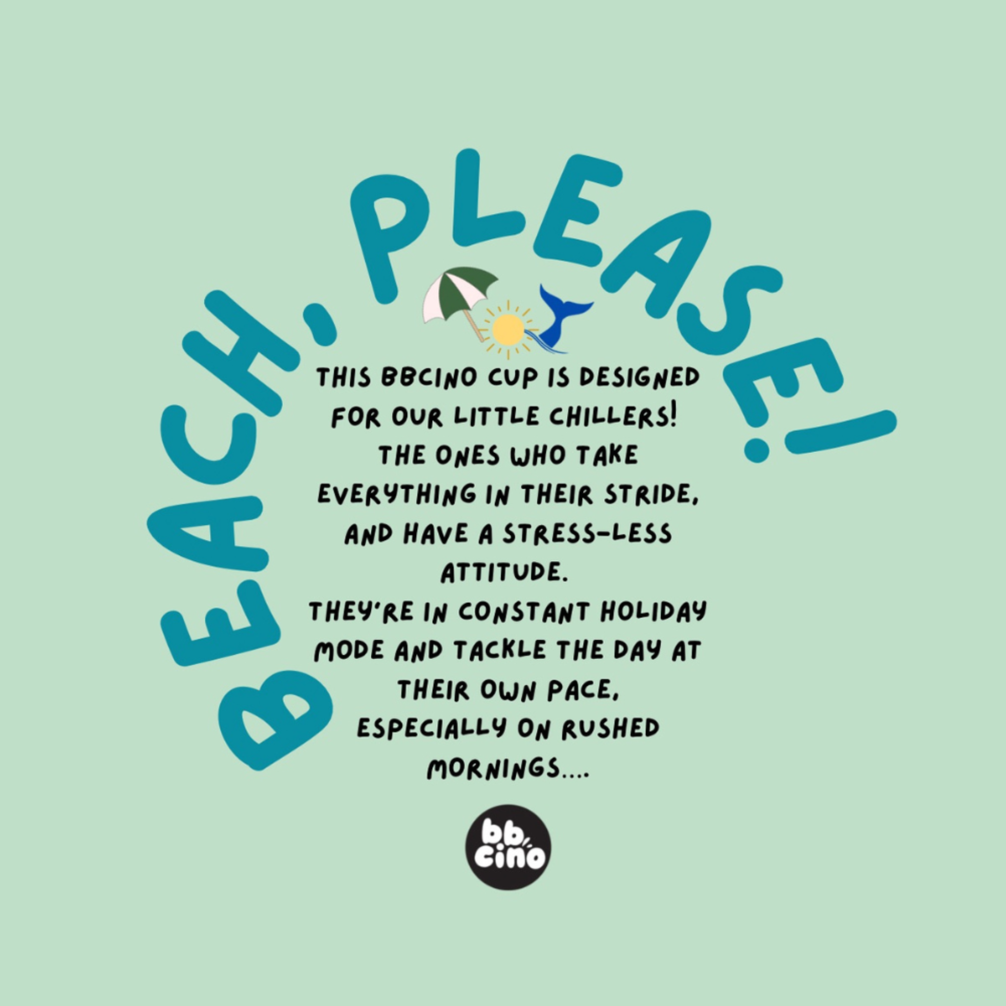 Reusable Babycino Bamboo Cup Beach, Please! (120ml)