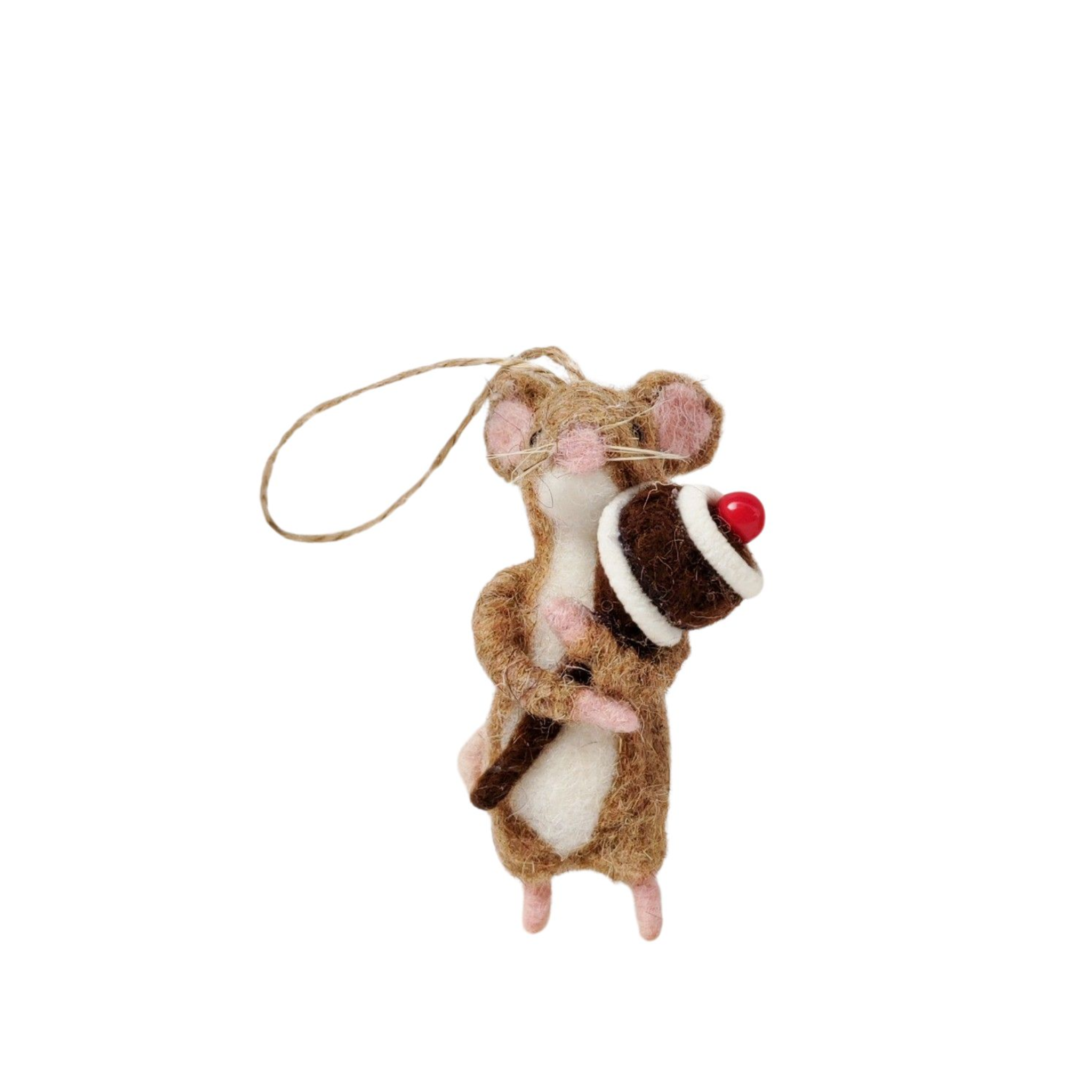 Felt Mouse Christmas Decoration Lollipop