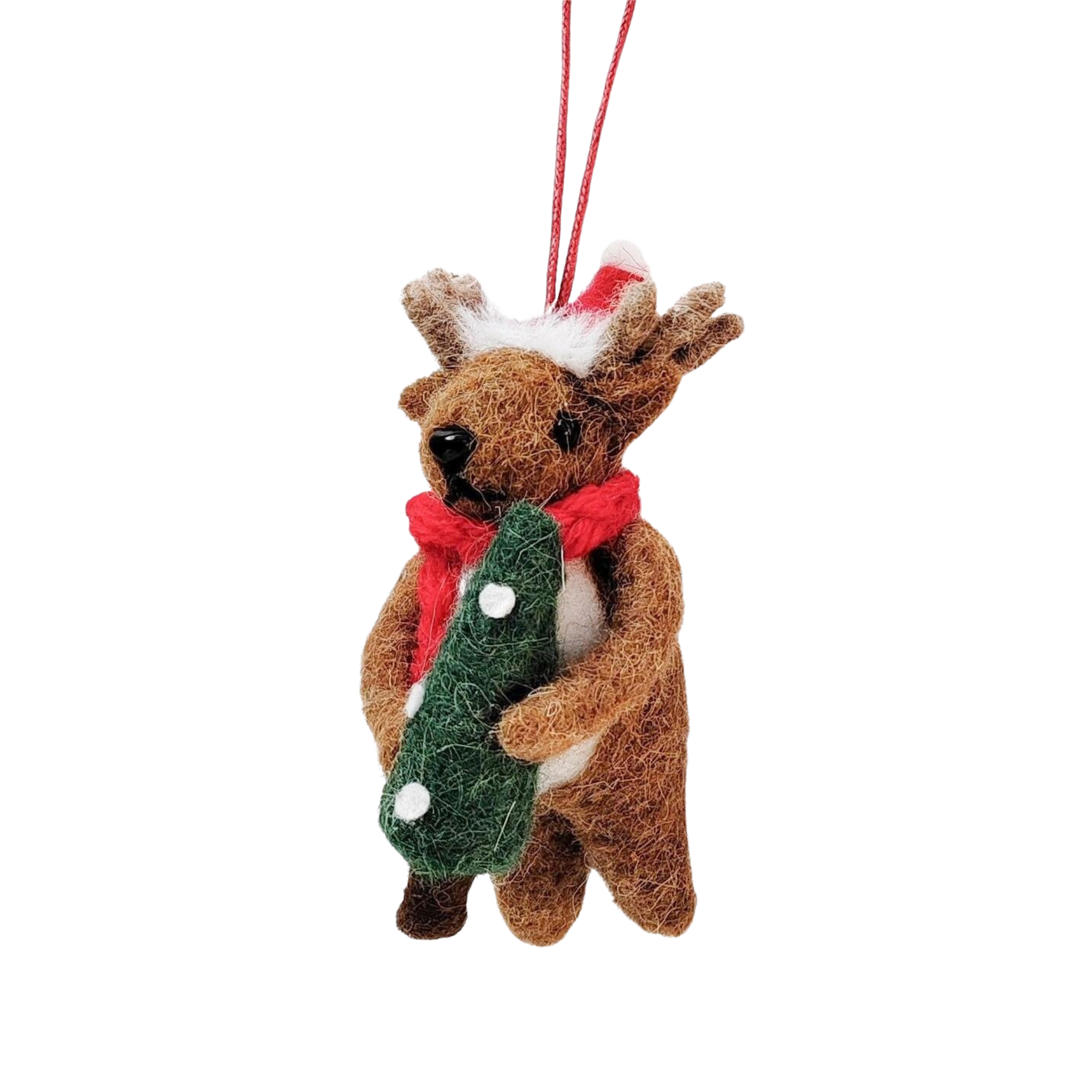 Felt Reindeer & Tree Christmas Decoration