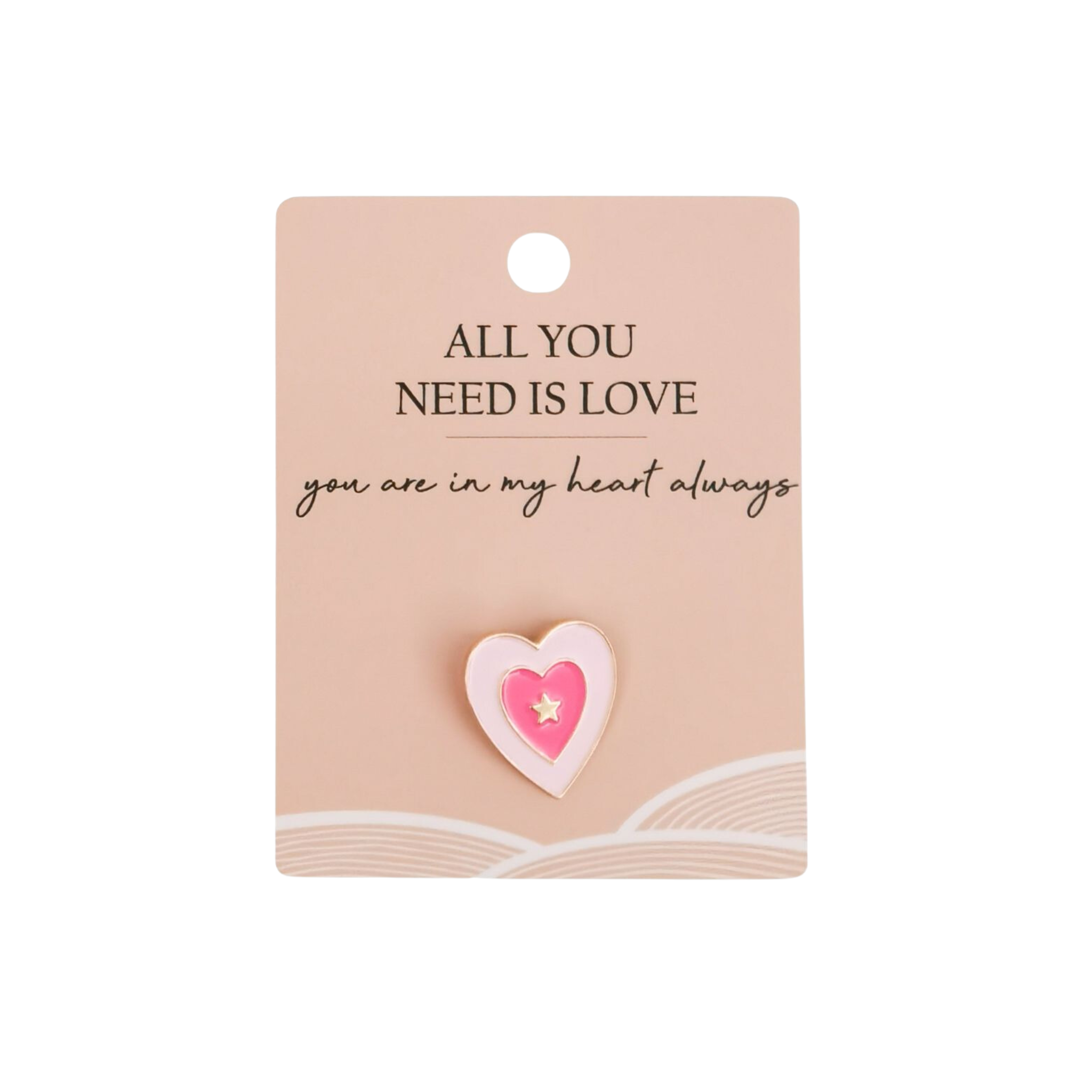 Heart Memento Pin Pink