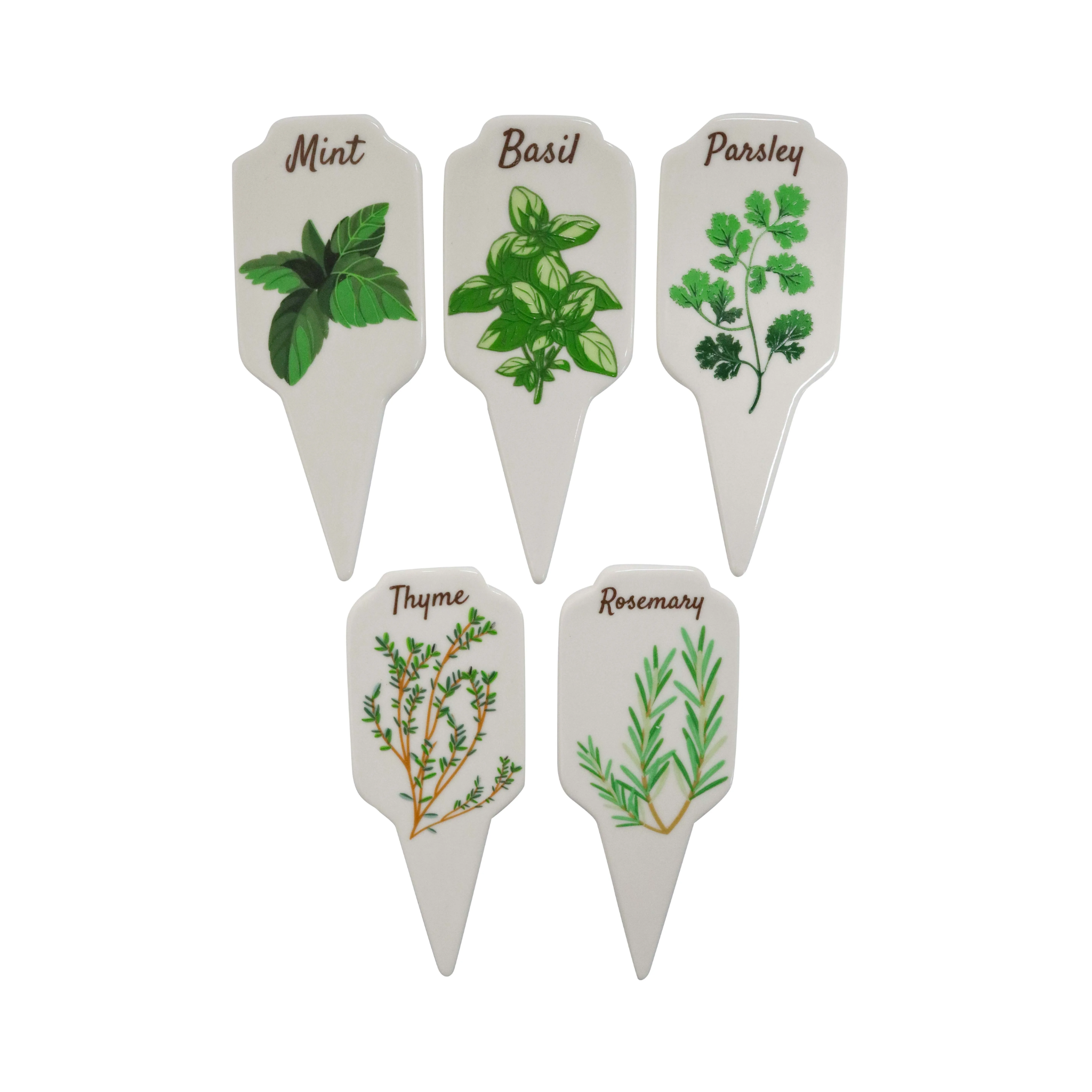 Herb Ceramic Garden Stakes