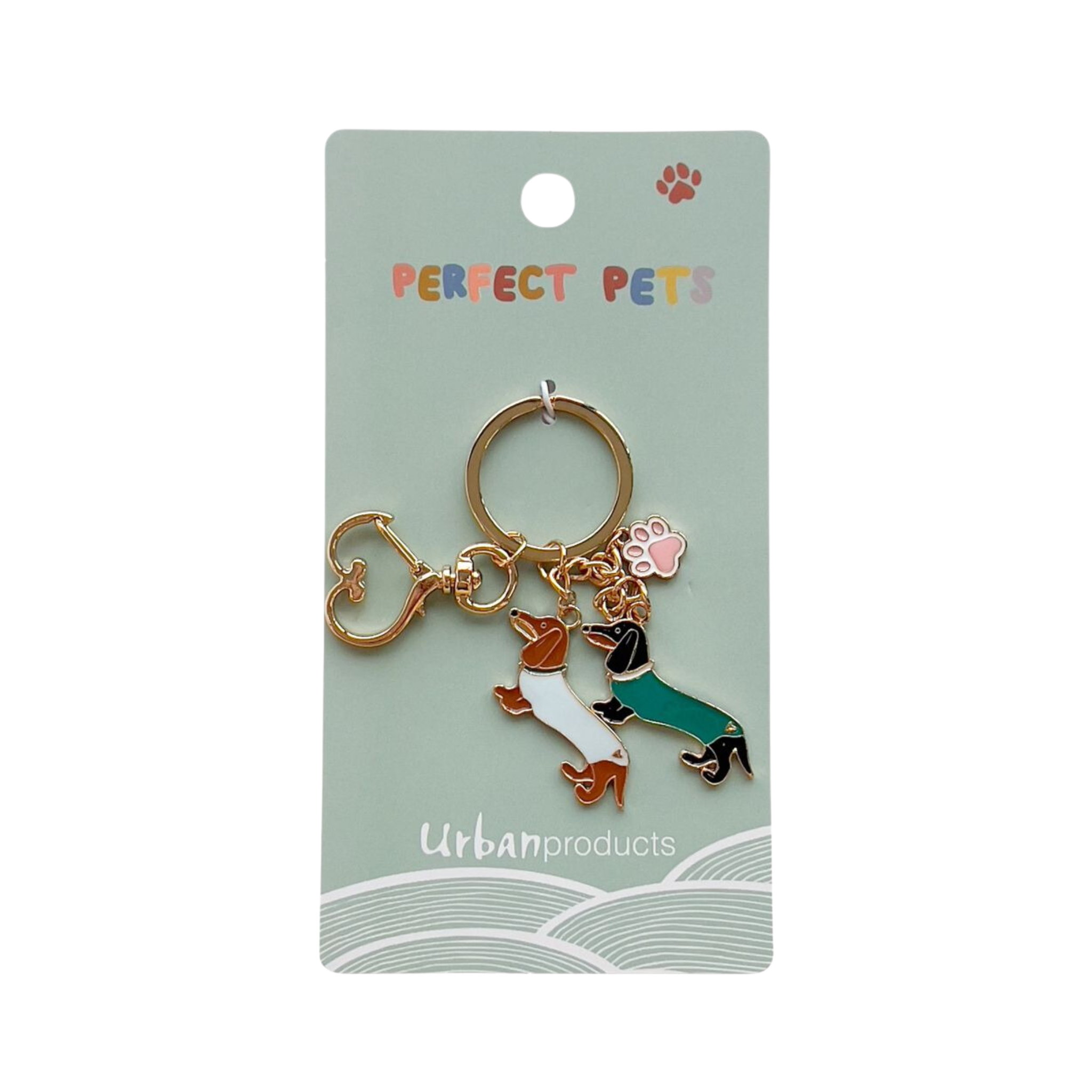 Sausage Dogs Keyring Multi