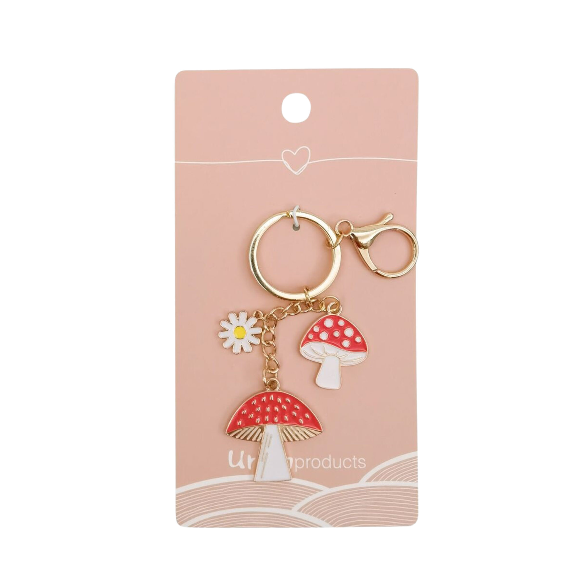 Toadstool Keyring Red