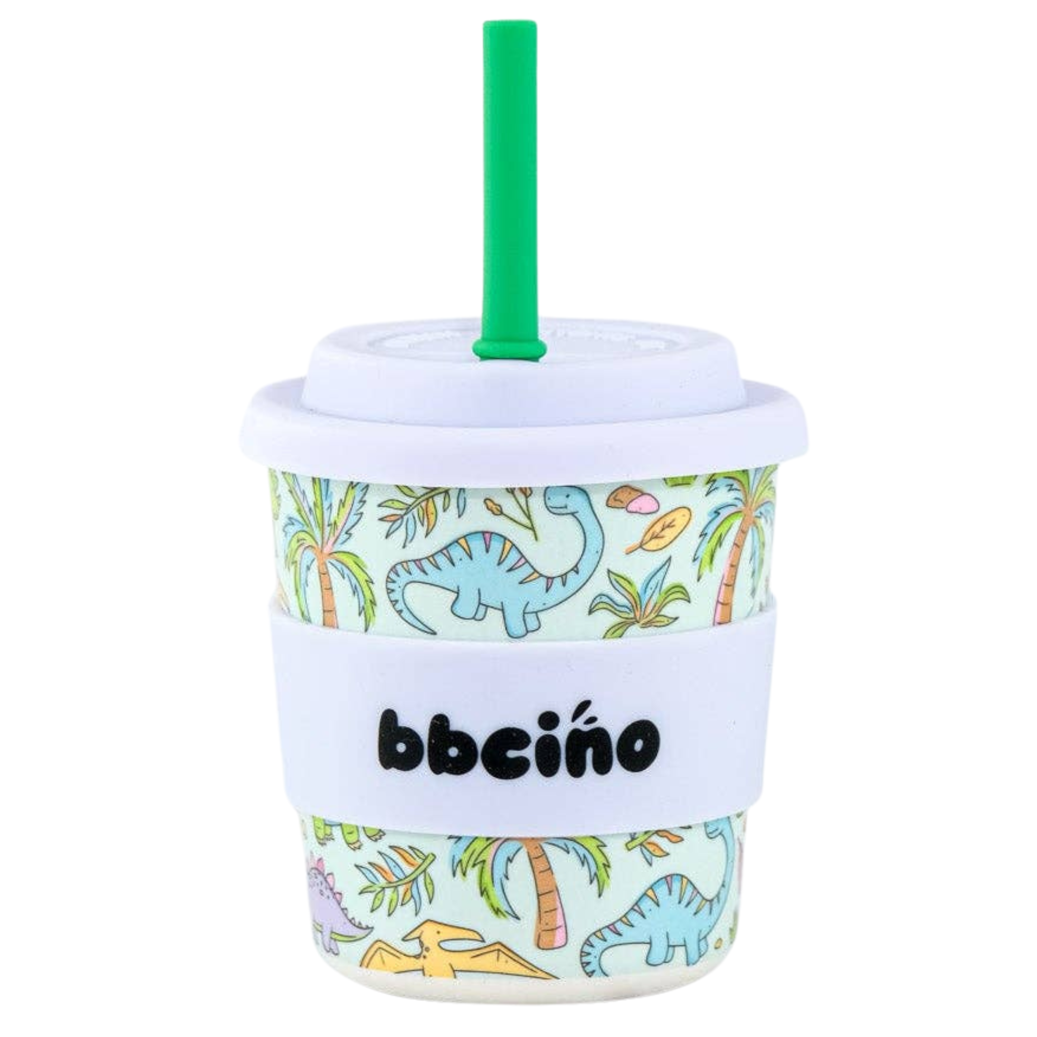 Reusable BambinoCino Bamboo Cup Sipasaurus (240ml)