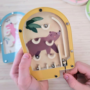 Mini Wooden Pinball Game Bear