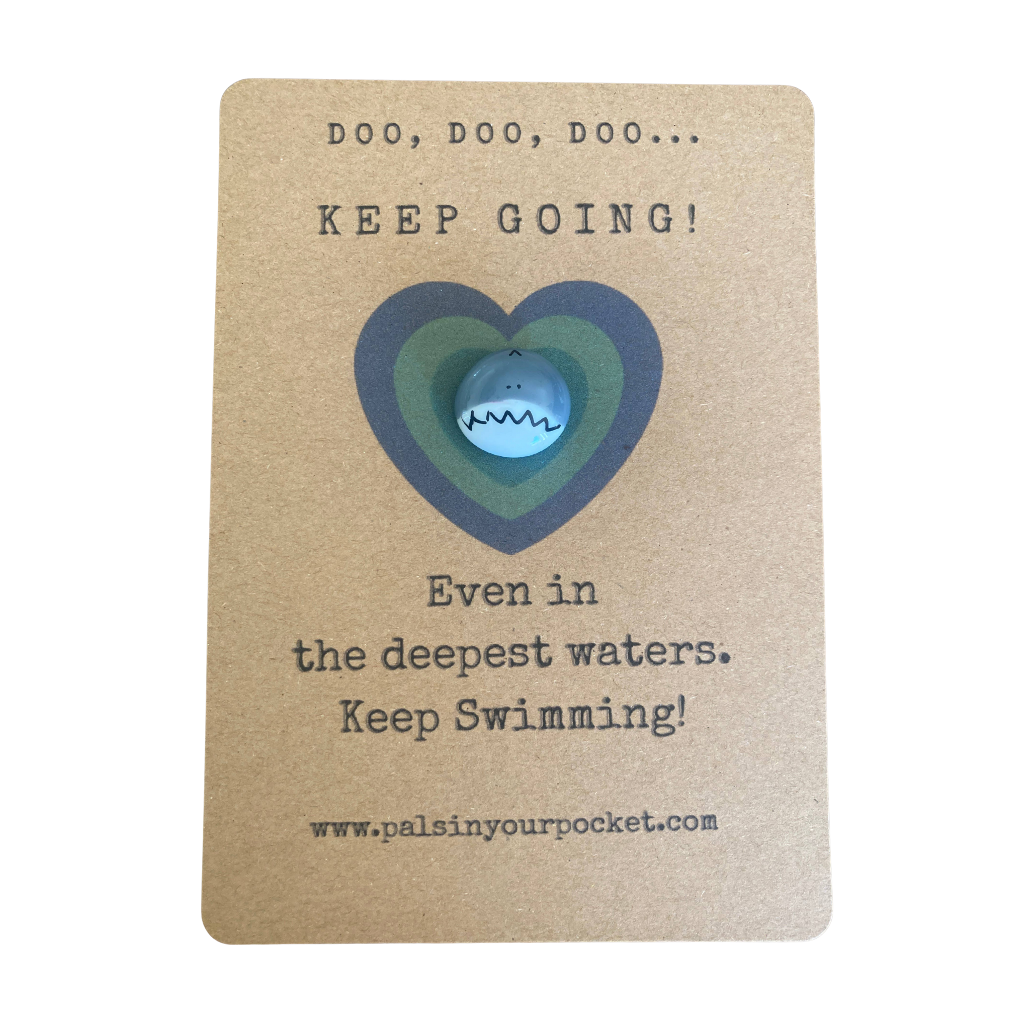 Keep Swimming Shark Pocket Pal
