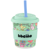 Reusable BambinoCino Bamboo Cup Party Animal Green (240ml)