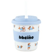 Reusable BambinoCino Bamboo Cup Dash Blue (240ml)
