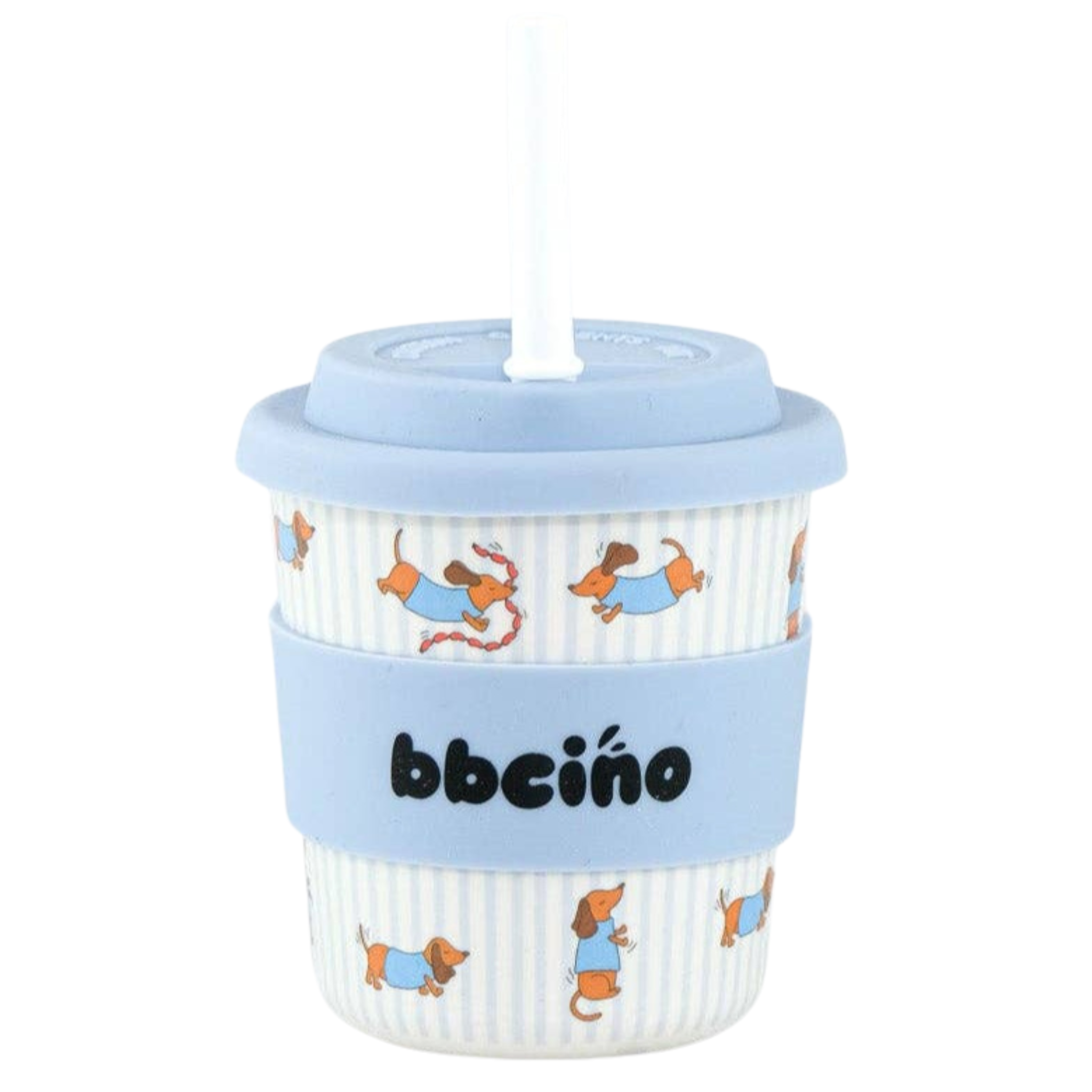 Reusable BambinoCino Bamboo Cup Dash Blue (240ml)