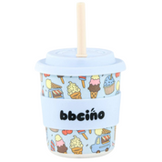 Reusable BambinoCino Bamboo Cup Scoops Blue (240ml)