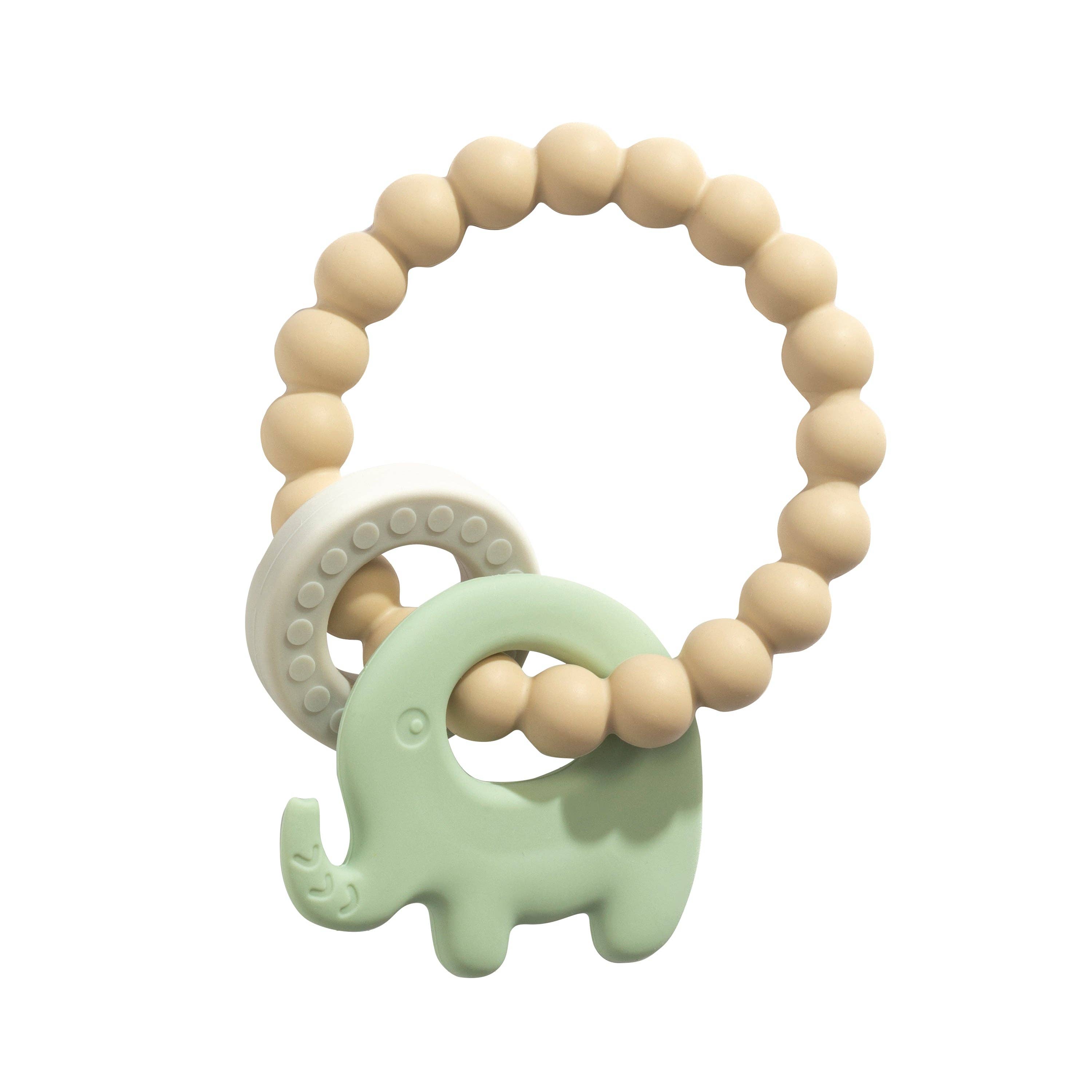 Silicone Elephant Teether Light Sage