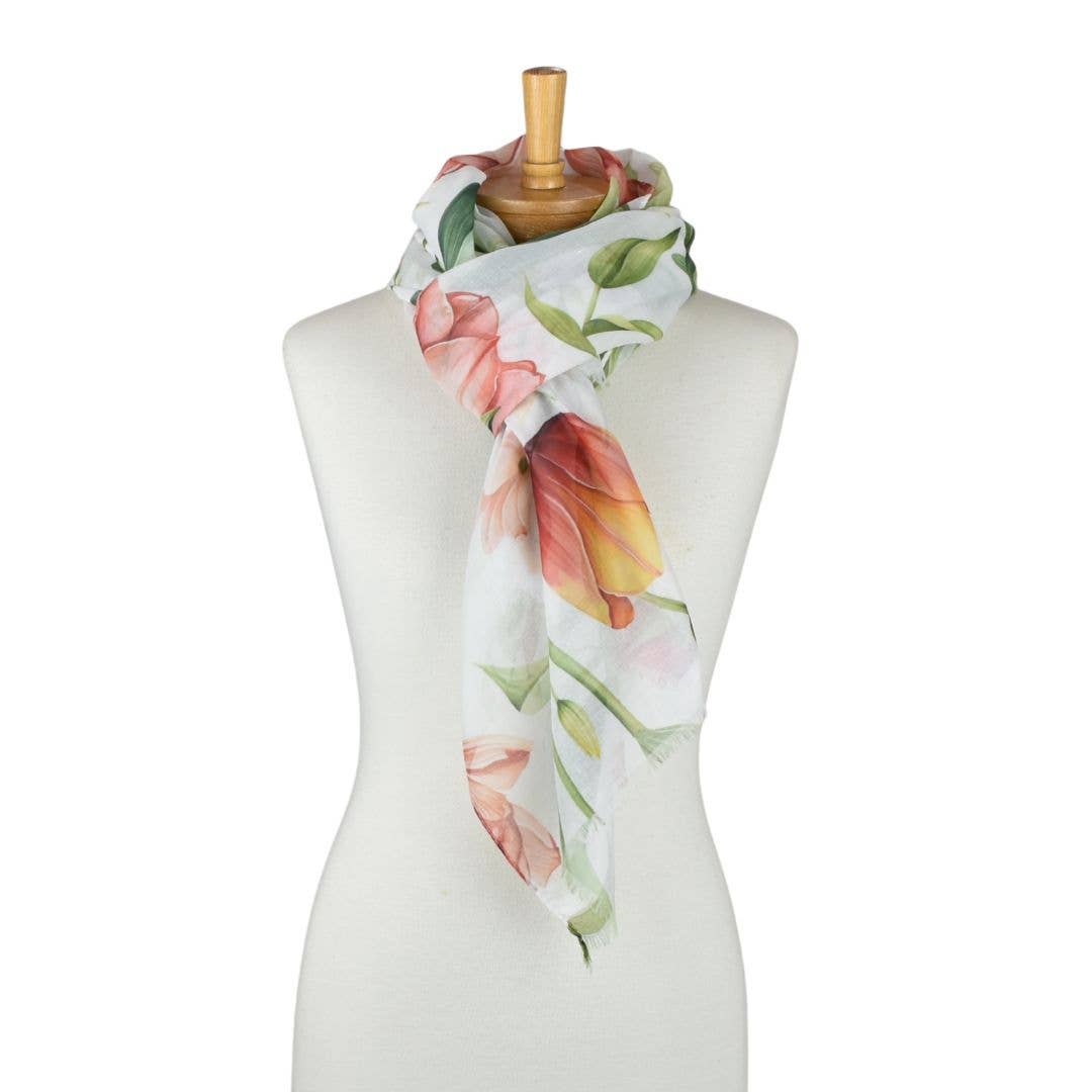 Multi Tulip Garden Scarf