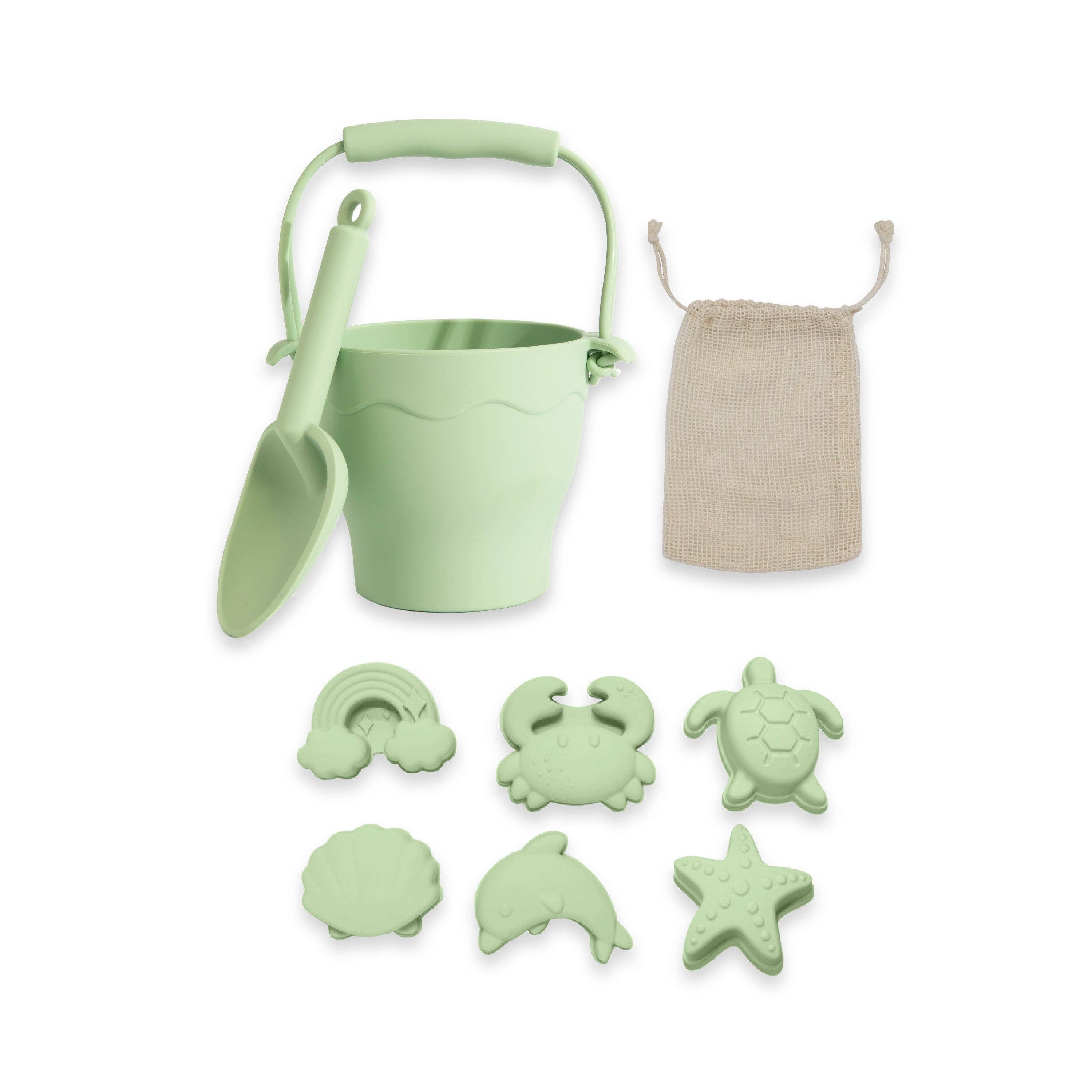 Silicone 8PC Bucket Set Light Sage