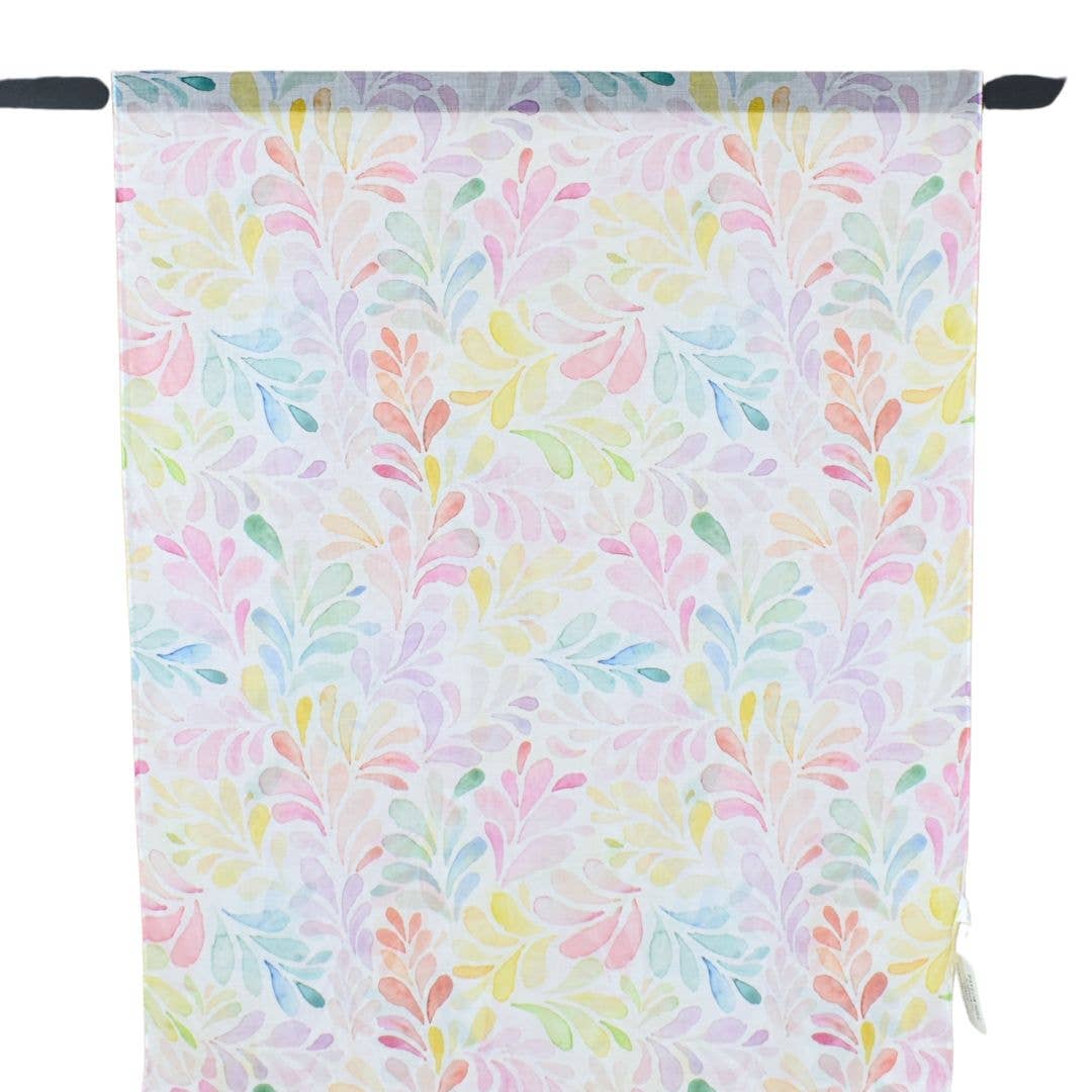 Rainbow Watercolour Leaf Scarf