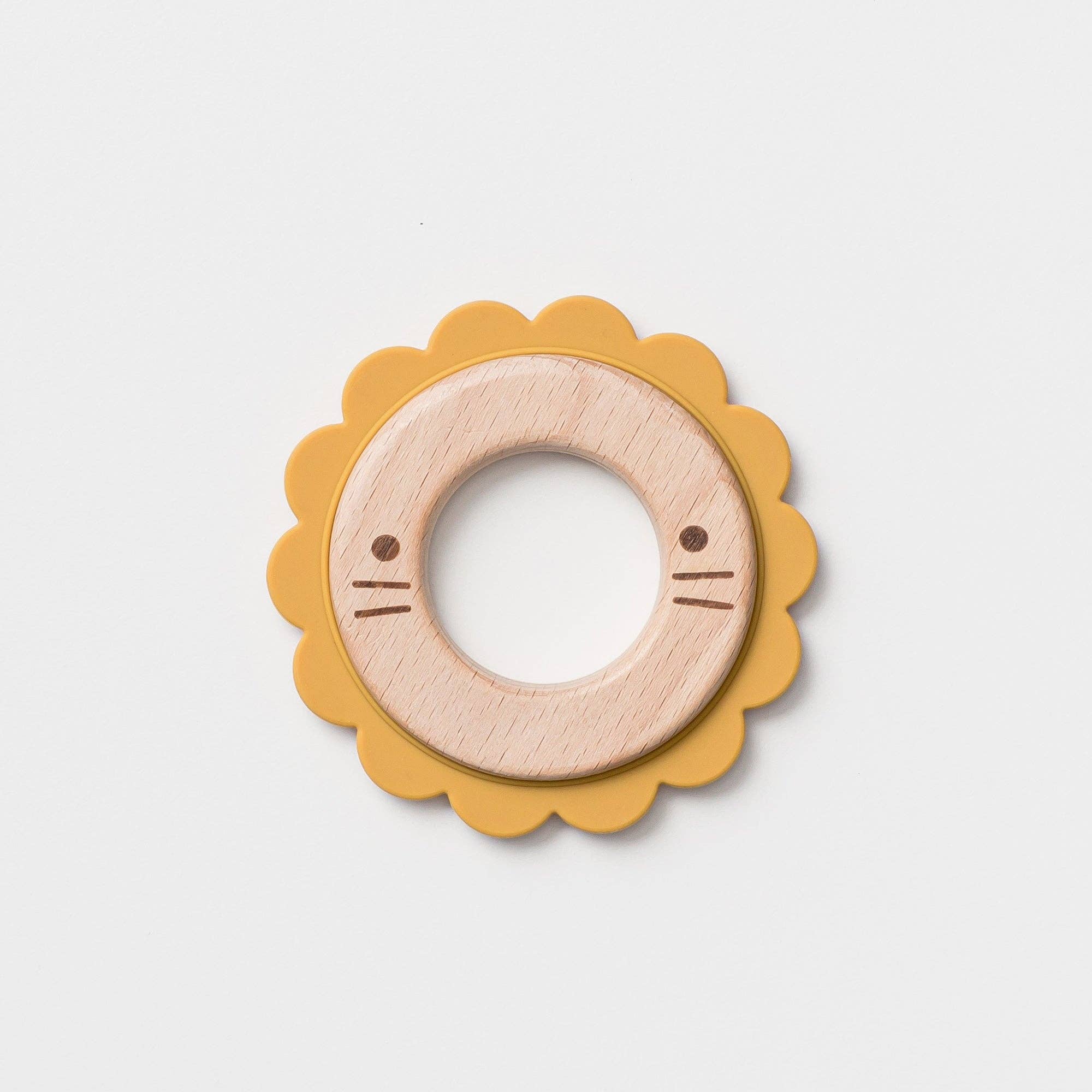 Lee The Lion Teether Wood & Silicone