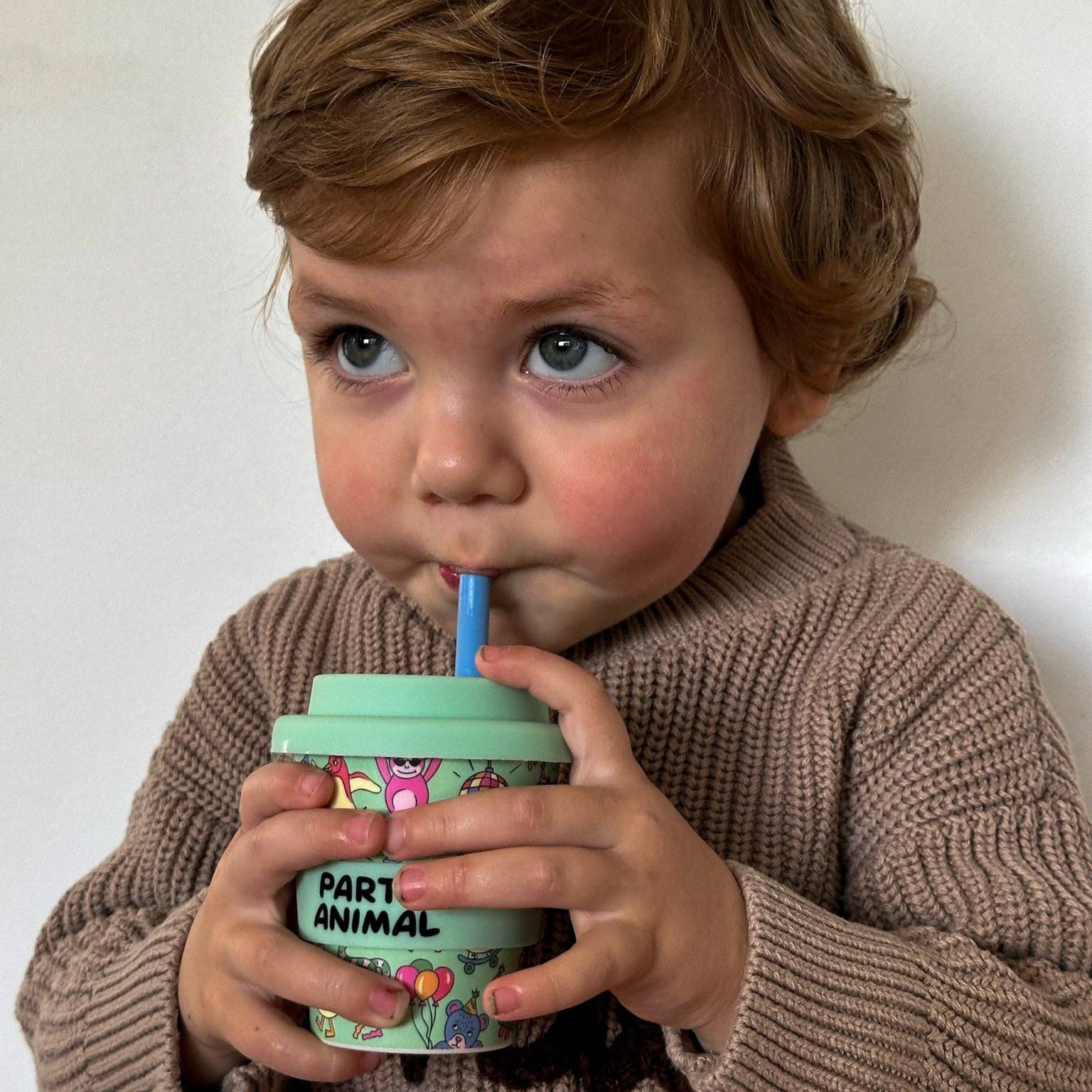 Reusable Babycino Bamboo Cup Party Animal Green (120ml)