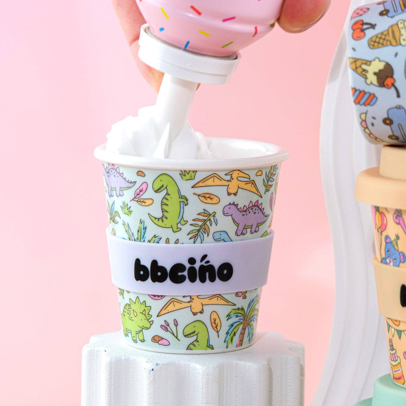 Reusable Babycino Bamboo Cup Sipasaurus (120ml)