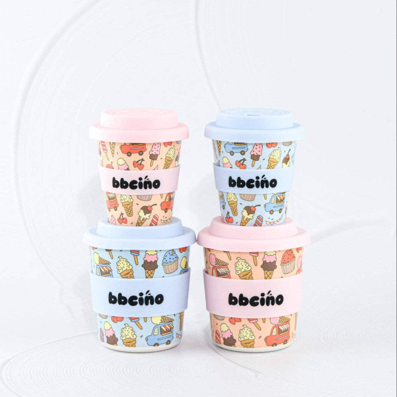 Reusable Babycino Bamboo Cup Scoops in Pink (120ml)