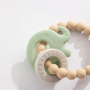Silicone Elephant Teether Light Sage