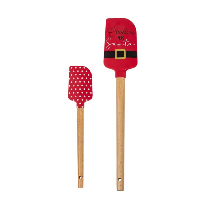 Set Of 2 Christmas Spatulas Red