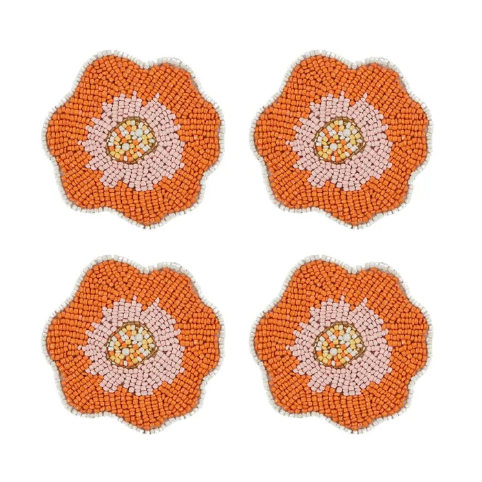 Flora Beaded Coaster Set Multi