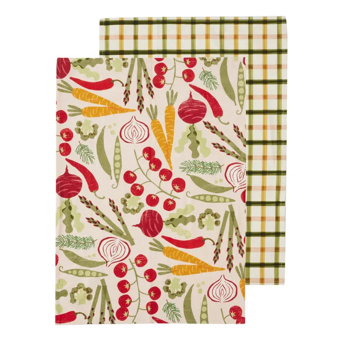 Marche Set Of 2 Cotton Tea Towels