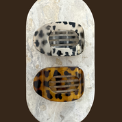 Flat Hair Claw Clip Light Tort