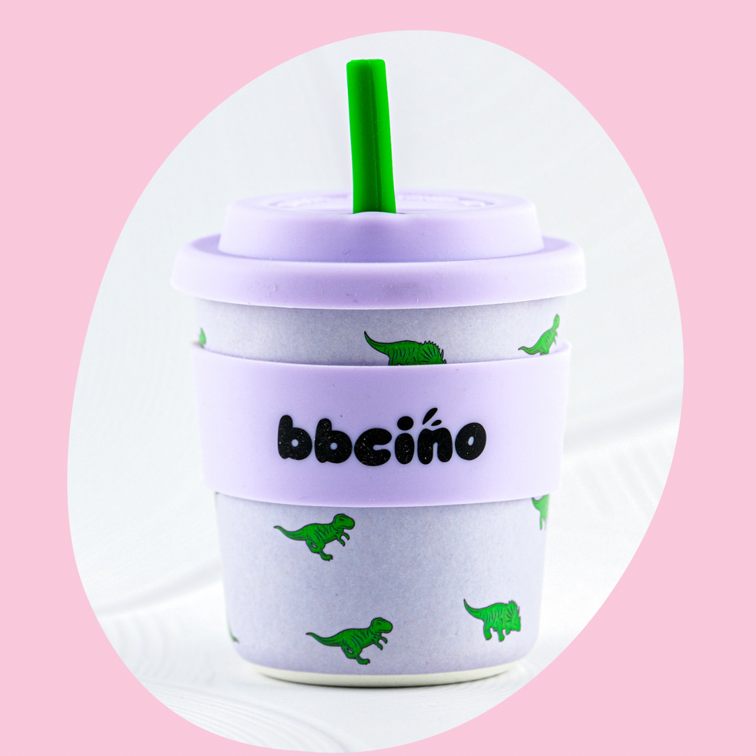 Reusable BambinoCino Bamboo Cup Dino-Mite (240ml)