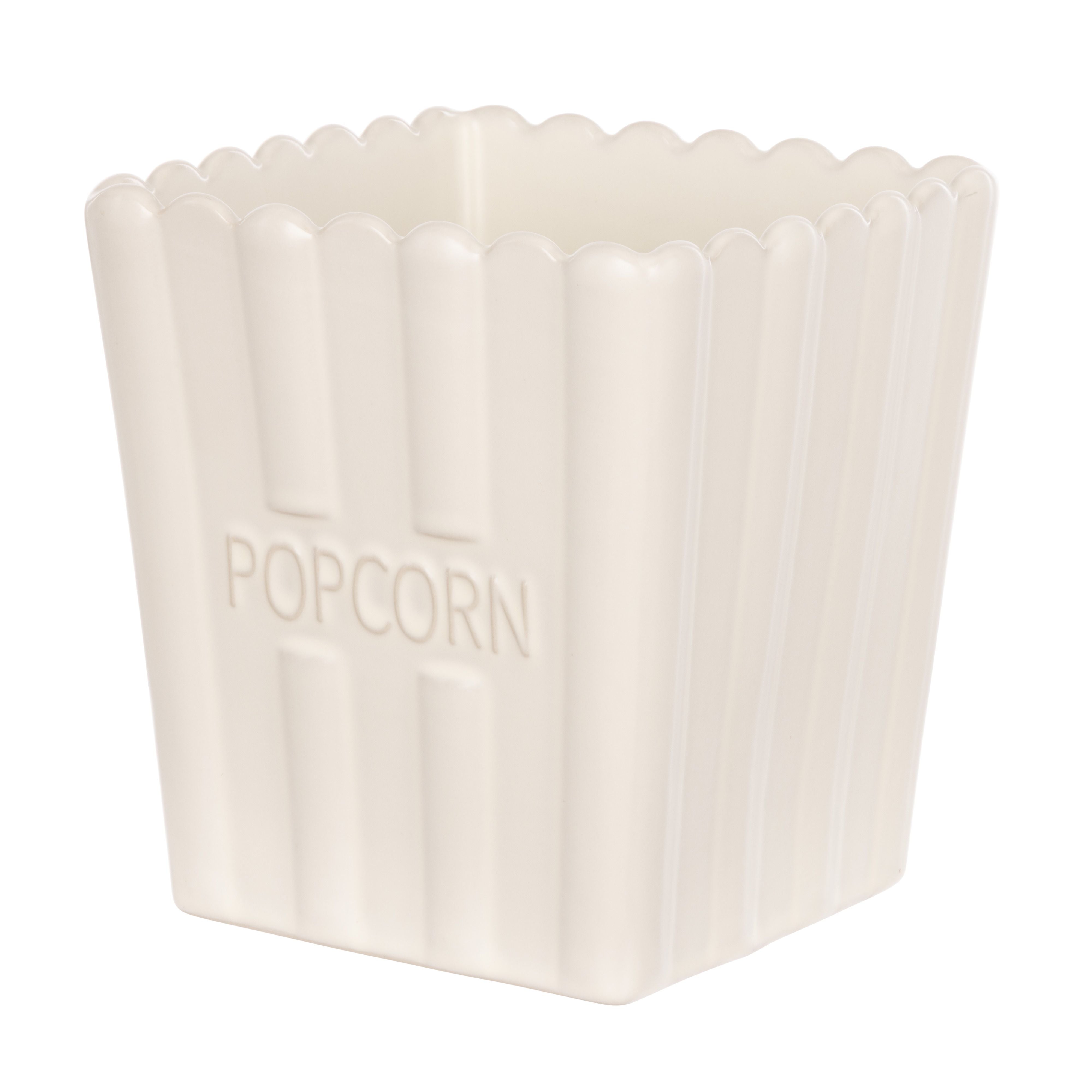 Peggy Large Stoneware Popcorn Bowl Off White