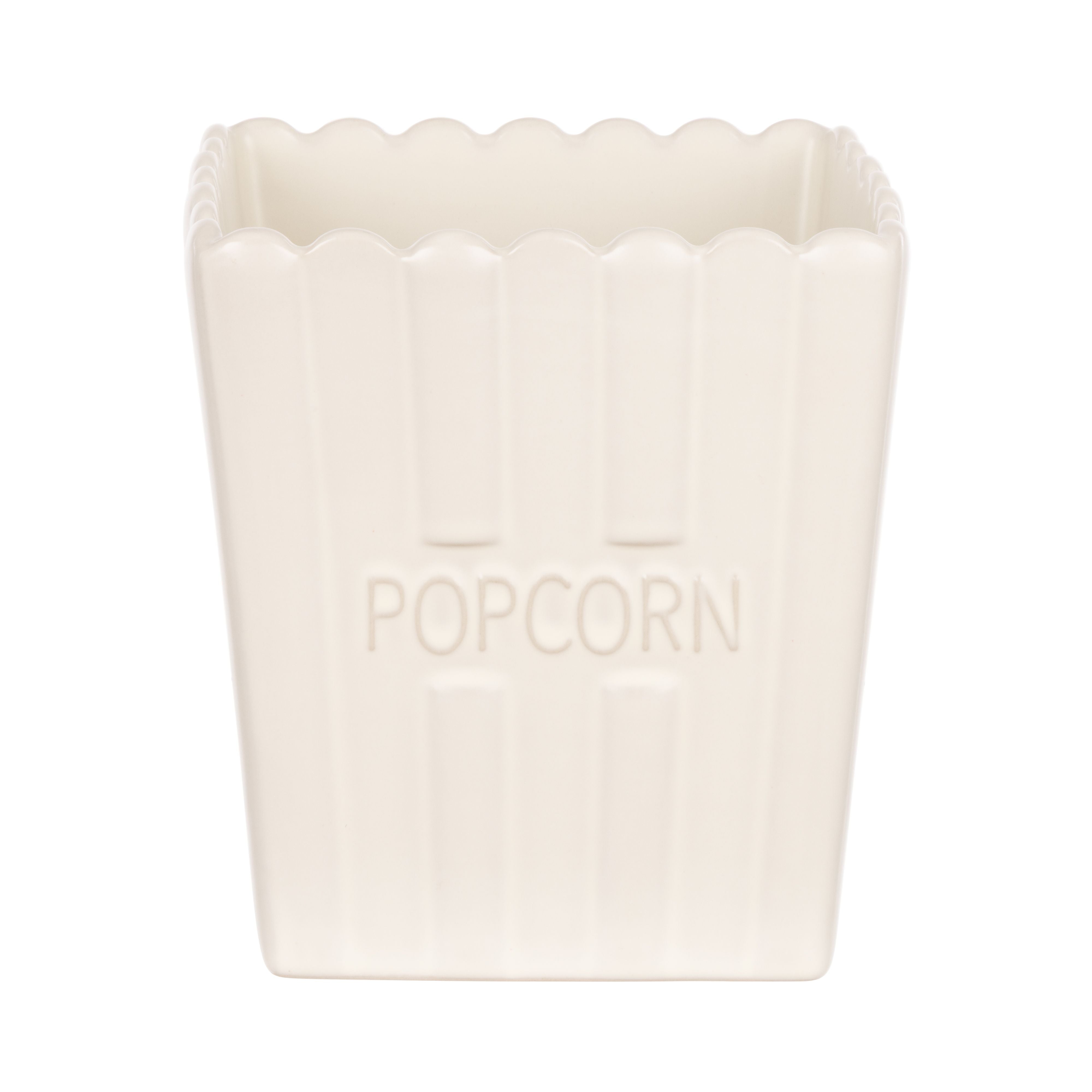 Peggy Large Stoneware Popcorn Bowl Off White