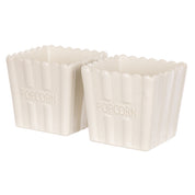 Peggy Small Stoneware Popcorn Bowls Set Of 2 Off White
