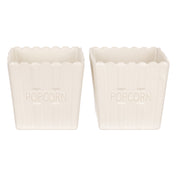 Peggy Small Stoneware Popcorn Bowls Set Of 2 Off White