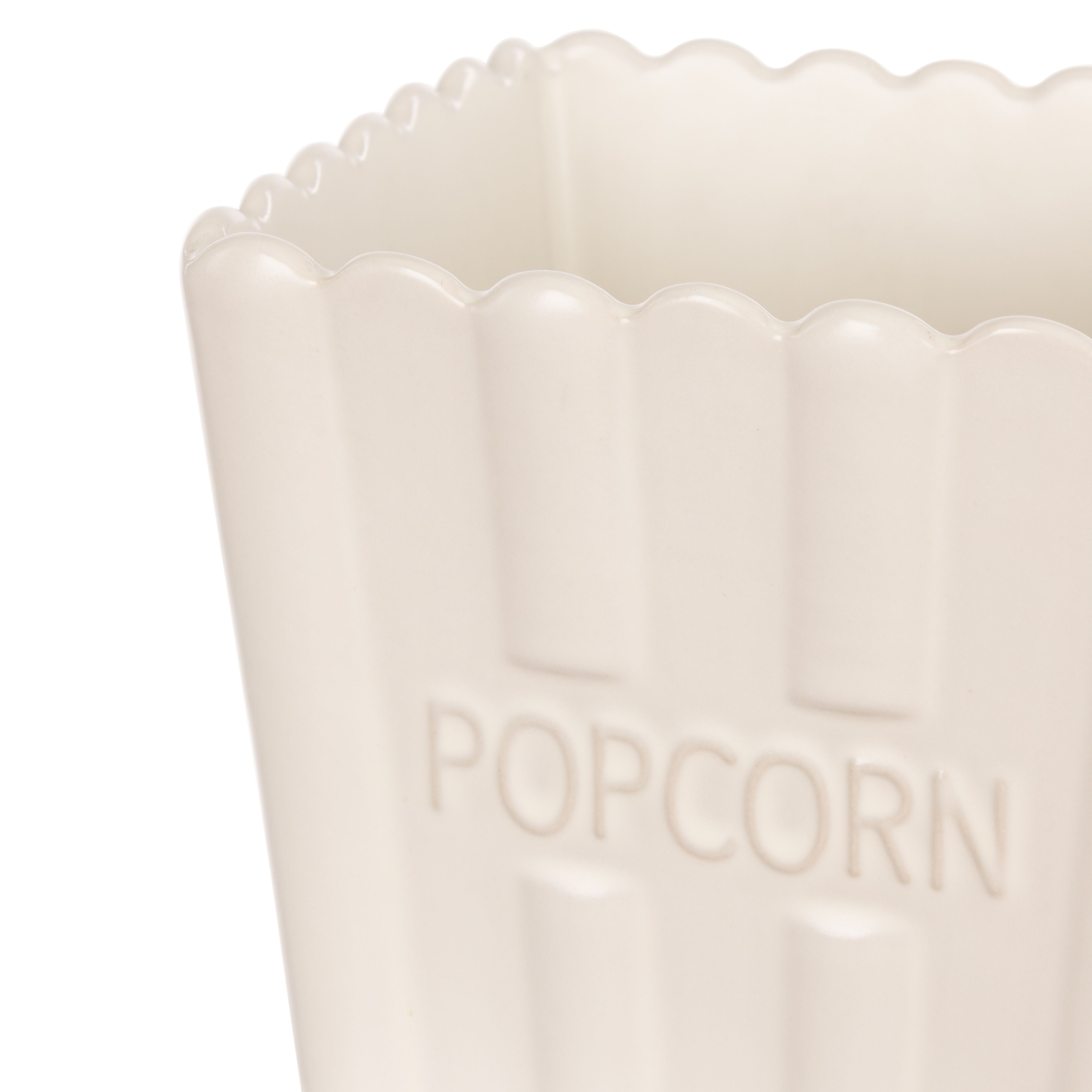 Peggy Small Stoneware Popcorn Bowls Set Of 2 Off White