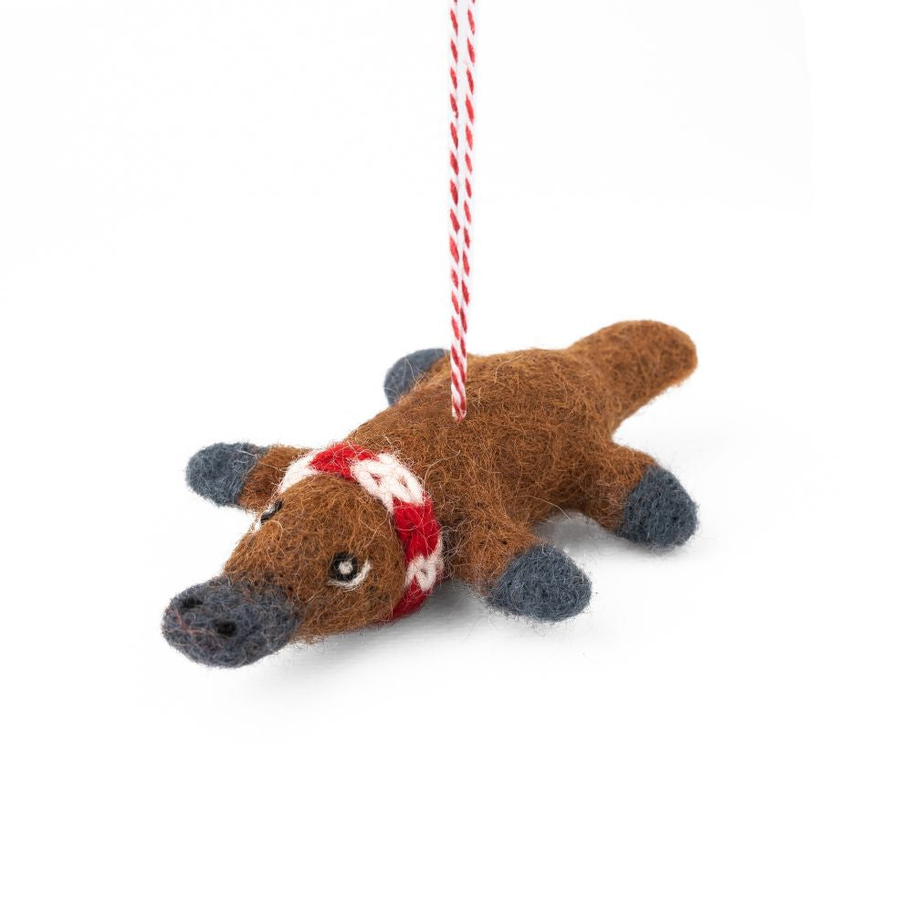 Platypus Pete Felt Christmas Decoration
