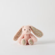 Floral Peach Bunny Rattle Small