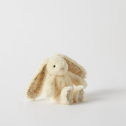 Floral Lemon Bunny Rattle Small