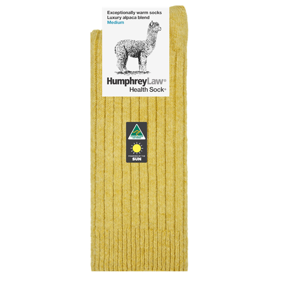 Alpaca Health Sock Empire Yellow