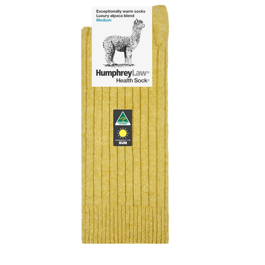 Alpaca Health Sock Empire Yellow