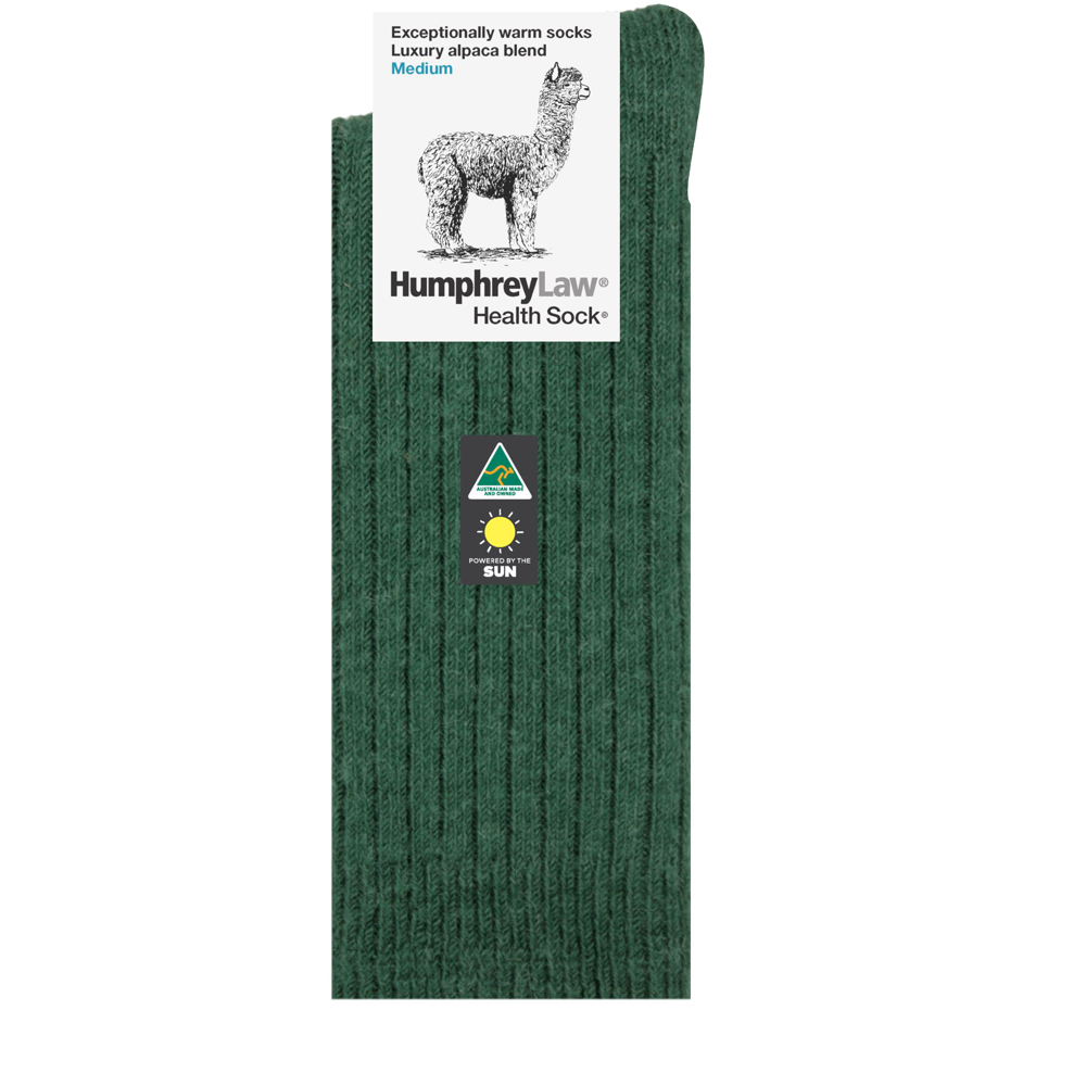 Alpaca Health Sock Hunter Green