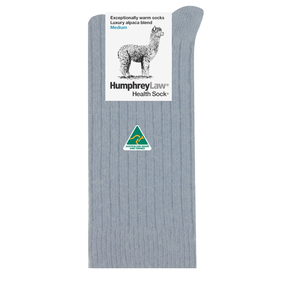 Alpaca Health Sock Silver Grey