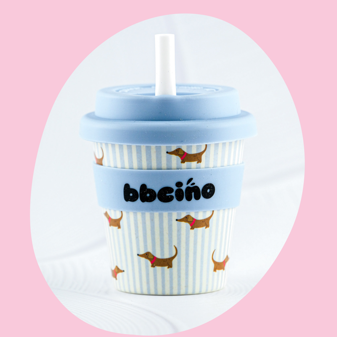 Reusable Babycino Bamboo Cup Dash in Blue 120ml