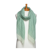 Mint Little Paisley Monogram Scarf
