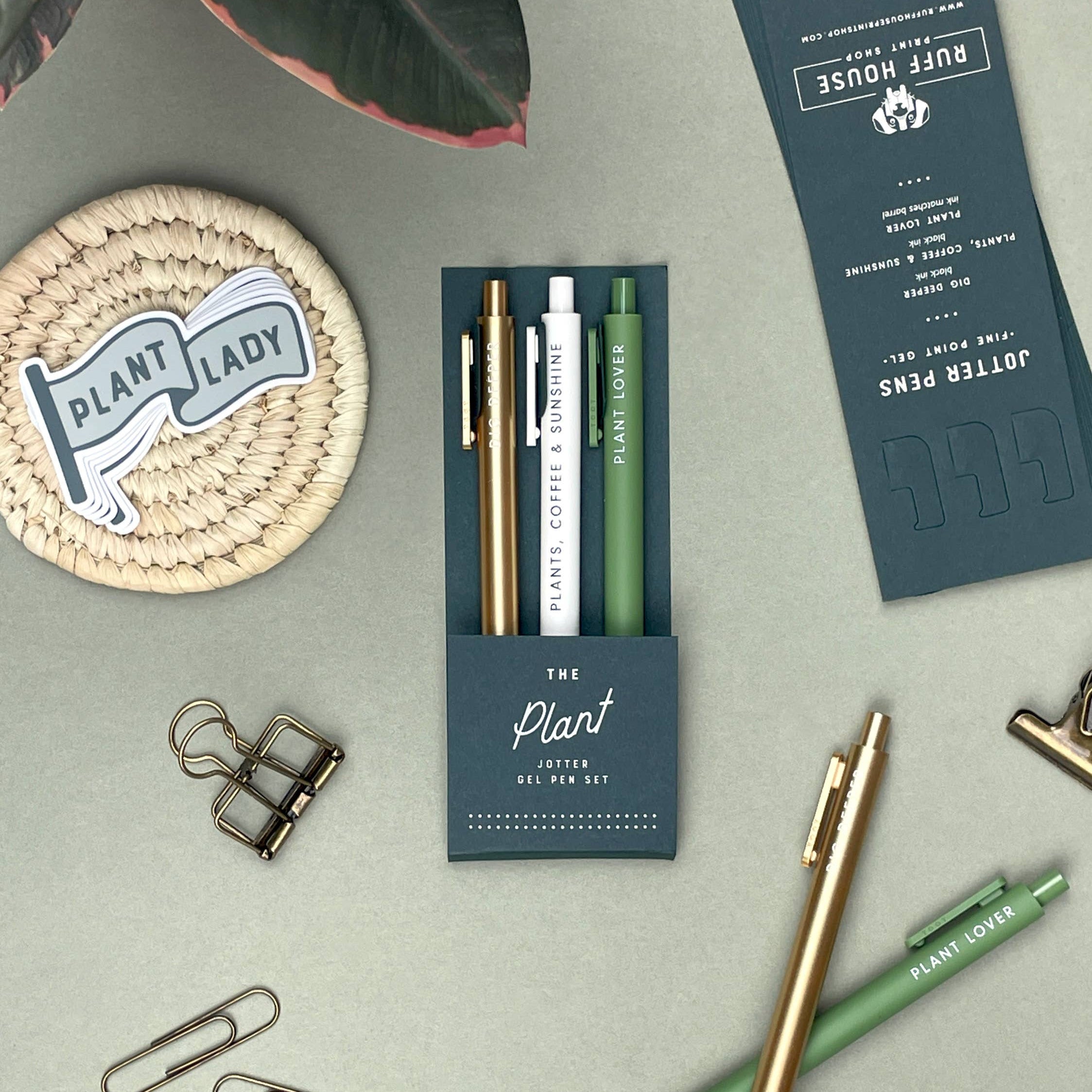 Plant Jotter Gel Pen Set of 3