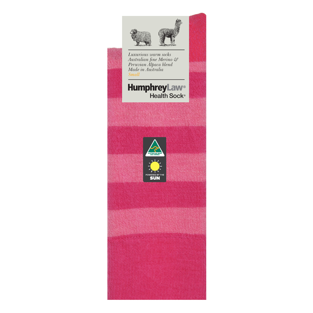 Fine Merino & Baby Alpaca Blend Health Sock Fuchsia