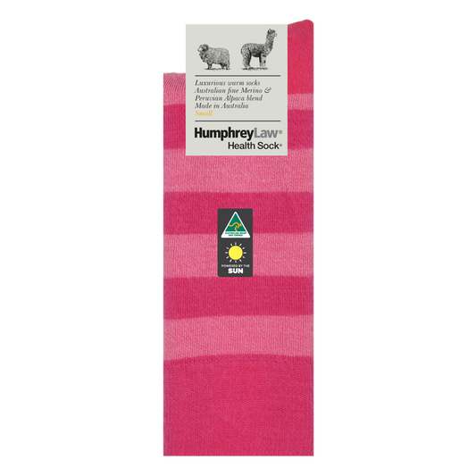 Fine Merino & Baby Alpaca Blend Health Sock Fuchsia