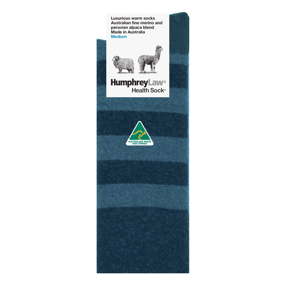 Fine Merino & Baby Alpaca Blend Health Sock Teal