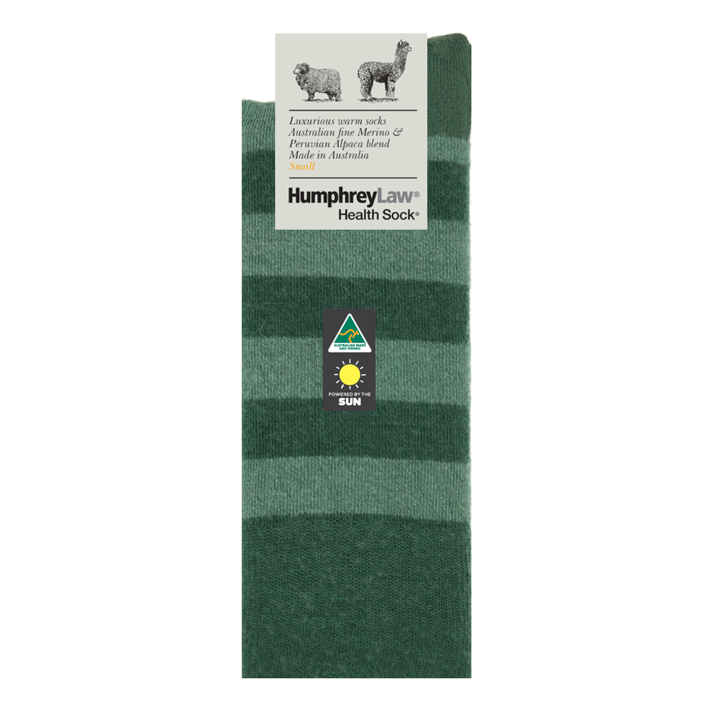 Fine Merino & Baby Alpaca Blend Health Sock Hunter Green