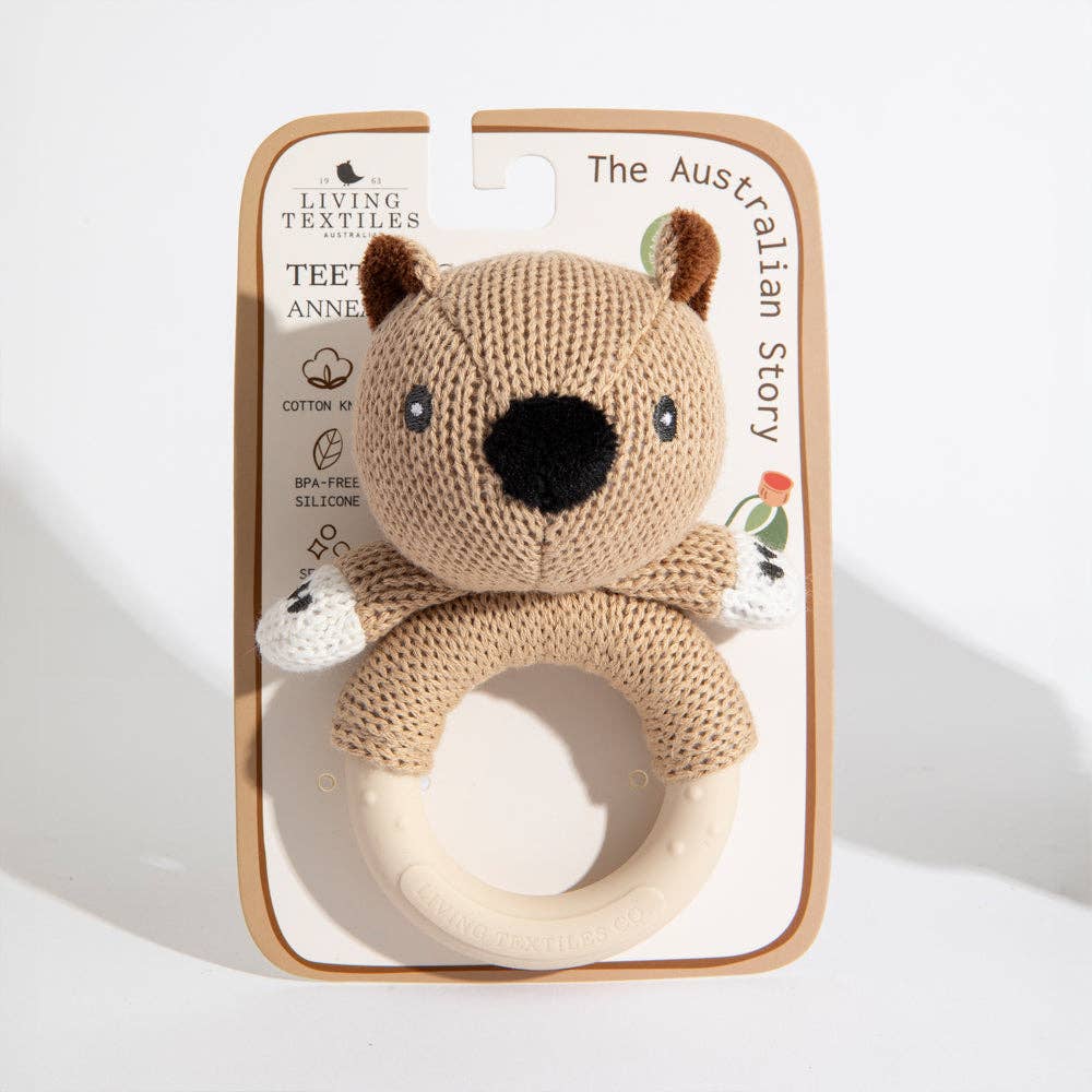 Teething Ring Rattle Wombat
